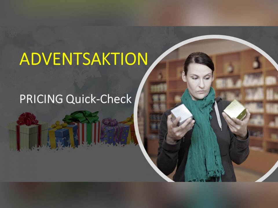 Adventsaktion 2020 - PRICING Quick Check KOSTENLOS